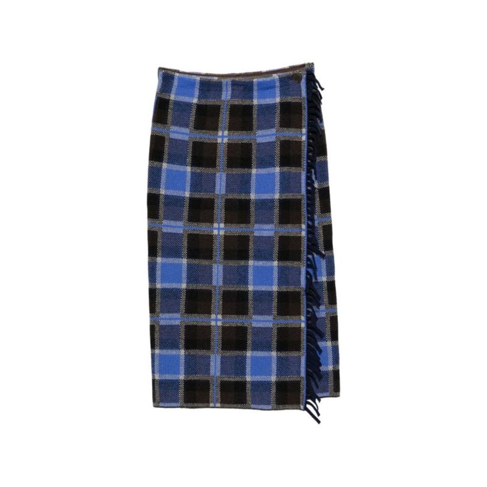 Guest In Residence Women Wool And Cashemre Tartan Skirt